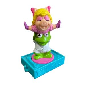 Vintage 90s McDonalds Muppet Babies Miss Piggy and Kermit Kids Toy Figurine
